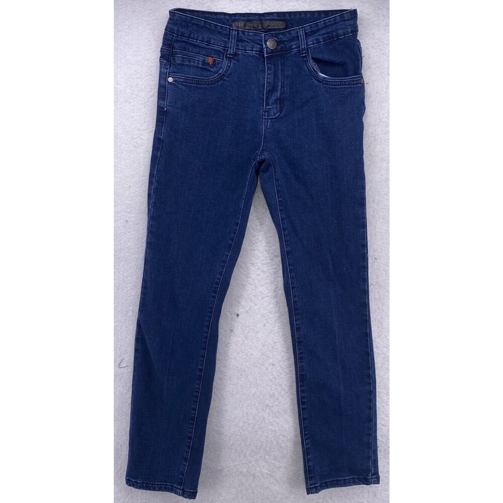 Moderno Mens Jeans 30x30 Slim Fit Blue Denim Dark Wash Pants 30" Waist 30" Insea